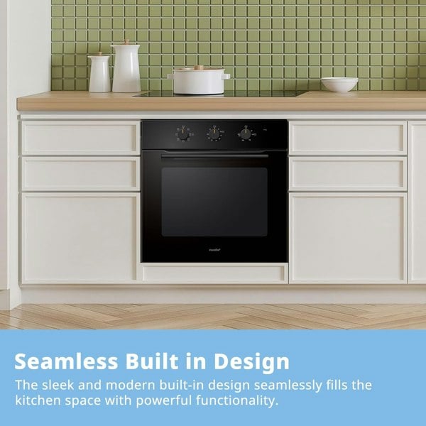 Living and Home 60L Mechanical Control Built-in Electric Fan Oven with Air Fry Function