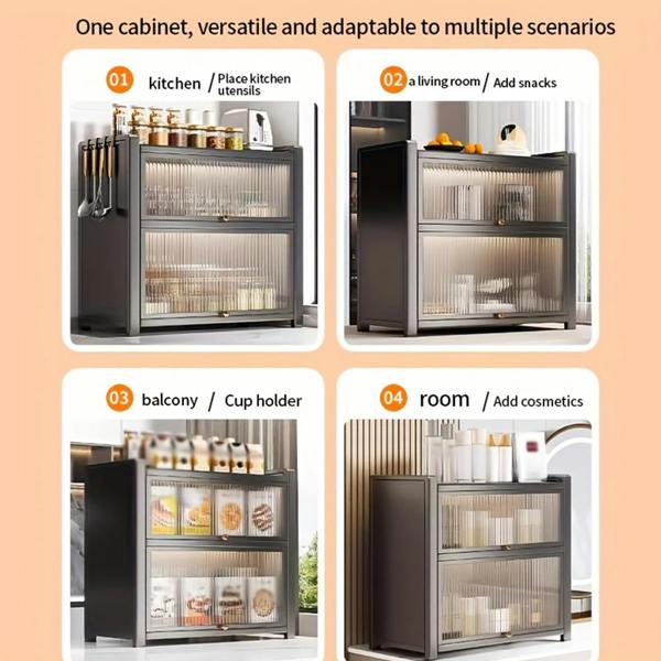 Havendro 3 Tier Kitchen Storage Cabinet Larder Pantry Cupboard