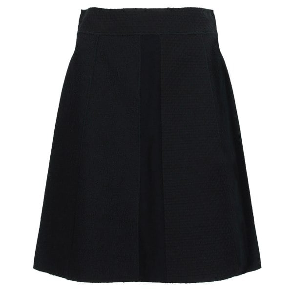 Proenza Schouler luxurious monochrome cotton floral jacquard skirt