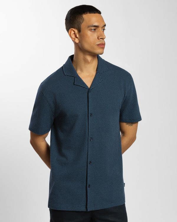 Steel & Jelly Dotted Jacquard Short Sleeve Shirt