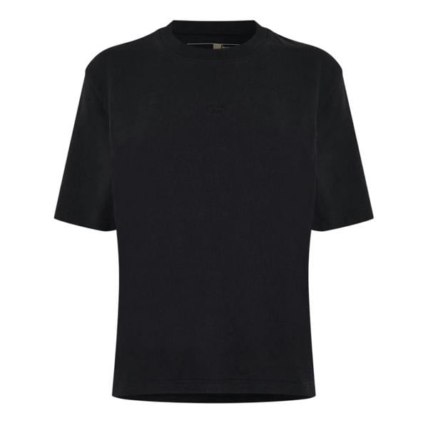 Timberland Womens/Ladies Crew Neck Relaxed Fit Crop T-Shirt - Black - 