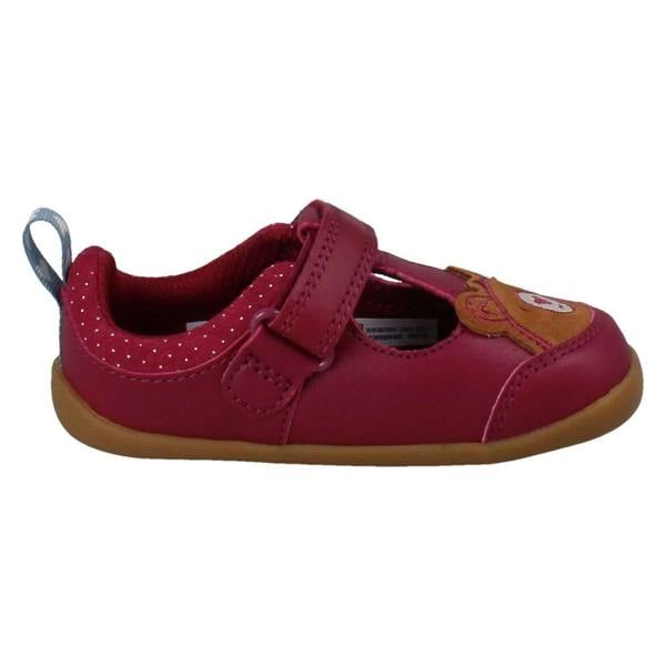Clarks Girls Clarks Pre-Walking Bear Face T-Bar Shoes Roamer Hope