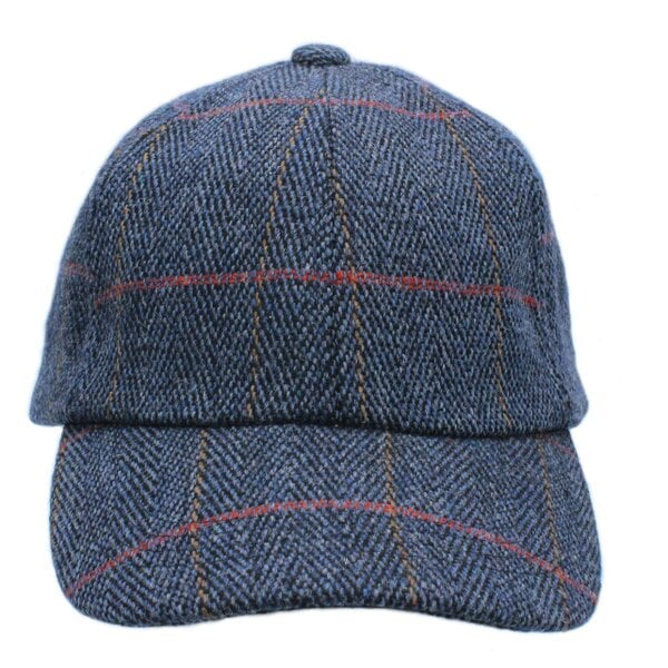 Heather Hats & Accessories Derby Tweed Baseball Cap, Cotton Lining, Outdoor Wear, Bilberry Grey
