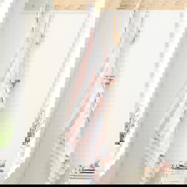 Bianca Reversible Stripe Cotton Jacquard Towel Blush Pink