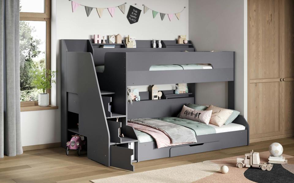 Flair Slick Staircase Triple Bunk Bed