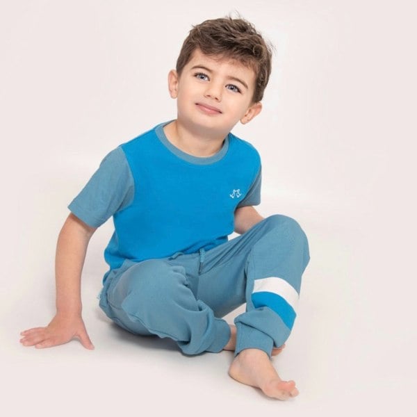 Luca and Rosa Boys Blue Jersey Lounge Tee