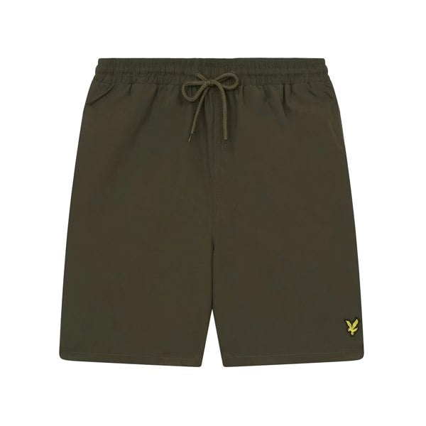 Lyle & Scott Mens Plain Swim Shorts - Olive