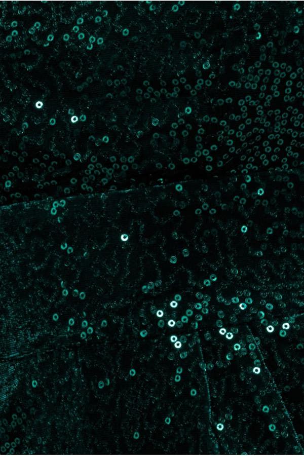 Sequin & Velvet Corset Jumpsuit - Emerald Green TR365