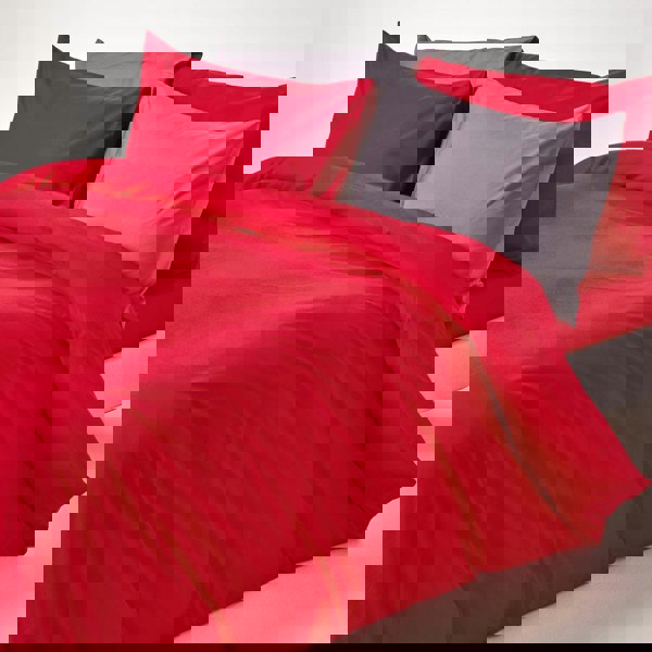 HOMESCAPES Crisp & Cool 200 TC Egyptian Cotton Percale Duvet Cover Set