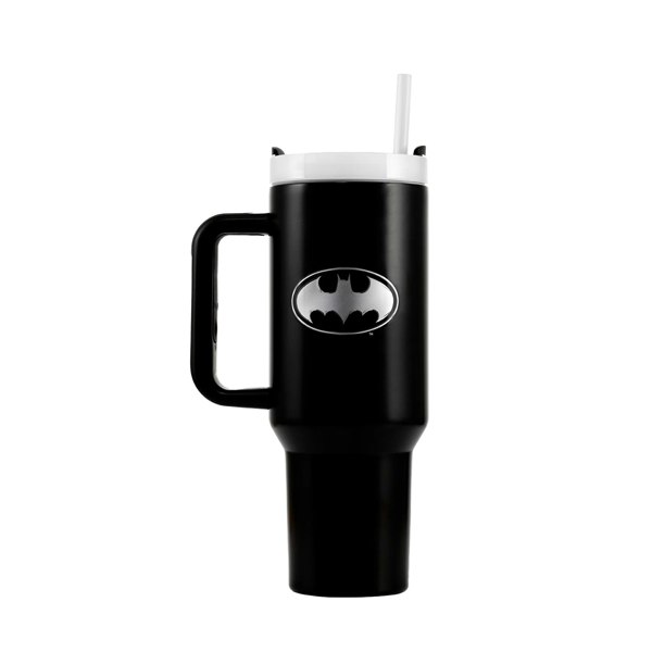 Batman Bat Emblem 1.1L Travel Mug - Black/White/Silver