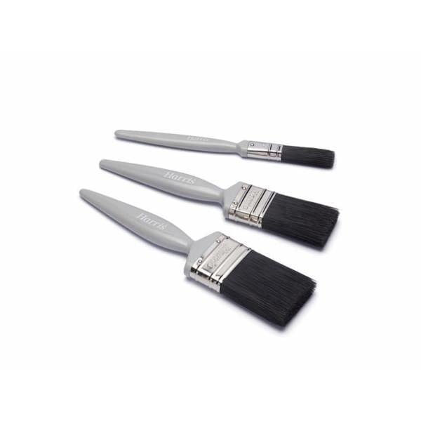 Harris Essentials Gloss Paint Brush Set (Pack of 3) - White