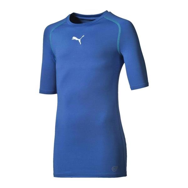 Puma Girls Fitted Short-Sleeved Base Layer Top - Blue - 