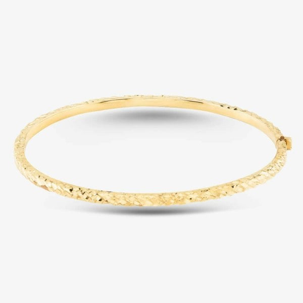 T. H. Baker 9ct Yellow Gold Diamond Cut Bangle BN336