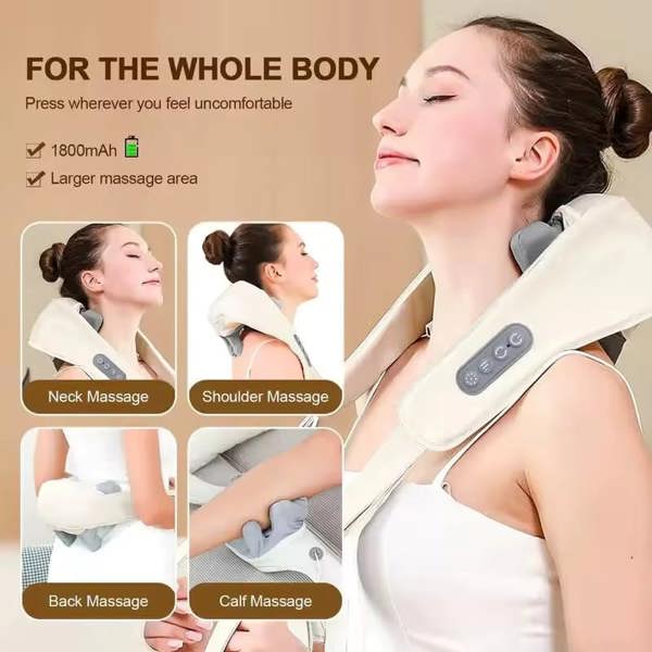 Dragodirect Neck Massager with Heat Shoulder Massager Shiatsu Neck and Back Massager Muscle Pain Relief