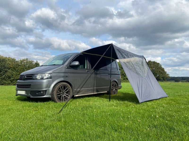 Campervan Scenic  Shade Canopy with PVC Window OLPRO , imageset:Charcoal