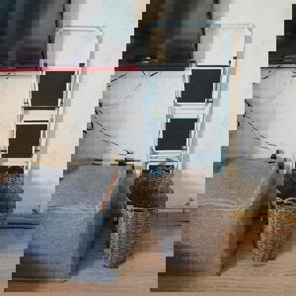 Gr8 Home 3 Step Ladder Folding Stool Non Slip Tread Heavy Duty Steel Foldable Home DIY