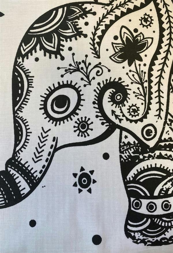 Elephant Black/White Duvet Cover Set