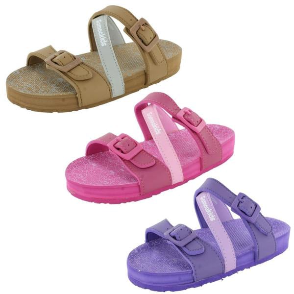 Spot On Girls Samoa Flat Buckle Mule Sandal