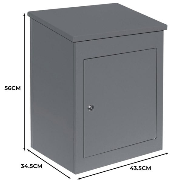 Monstershop Anti-Theft Parcel Post Box - Grey