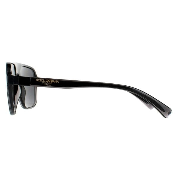 Dolce & Gabbana Sunglasses DG6134 325787 Transparent Grey and Black Dark Grey