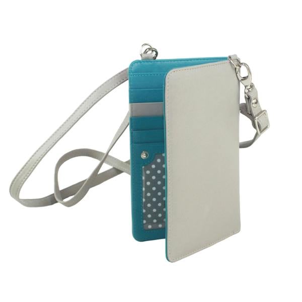 Eastern Counties Leather Ada Leather Handbag - Grey/Turquoise