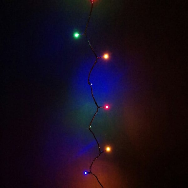 Samuel Alexander 200 LED 16m Indoor Outdoor Christmas Multi Function Mains Operated String Lights with Timer in Multicoloured