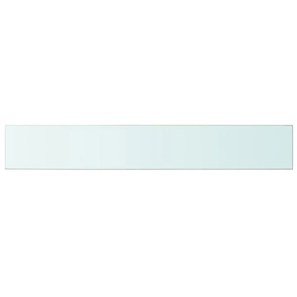Berkfield Shelves 2 pcs Panel Glass Clear 100x15 cm