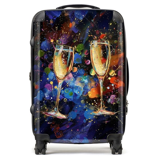 Warren Reed Splashart Champagne Flutes Suitcase