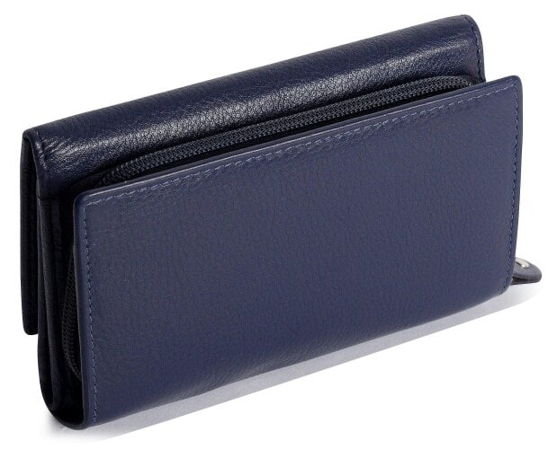 SADDLER Compact Trifold Leather Purse "Eleanor" – Handmade by Saddler | RFID Protected & Gift Boxed | 10 Card Slots & Rear Zip Coin Pocket