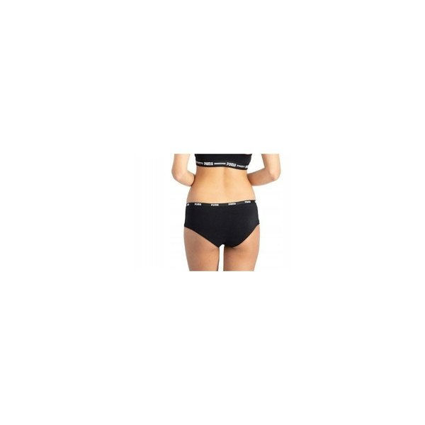 Puma 2-Pack Classic Logo Low-Rise Hipster Briefs, Black