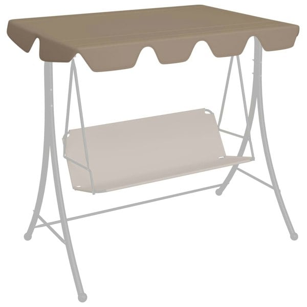 Berkfield Replacement Canopy for Garden Swing Taupe 188/168x110/145 cm