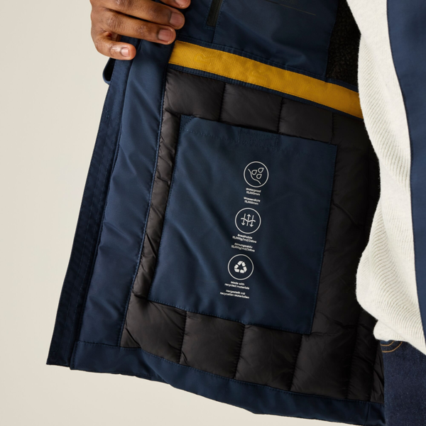 Regatta Mens Eamont Insulated Waterproof Jacket - Navy/Black