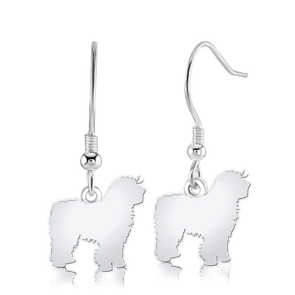 Mylee London Spanish Water Dog Silhouette Silver Earrings