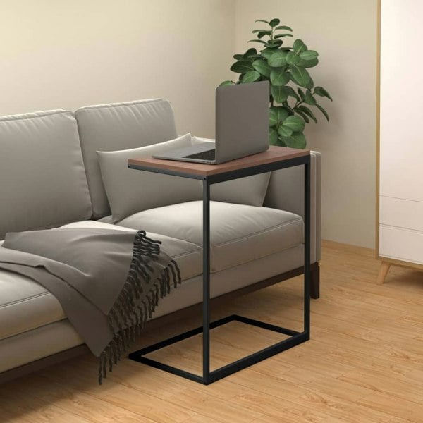 Berkfield Side Table Black 55x35x66 cm Engineered Wood