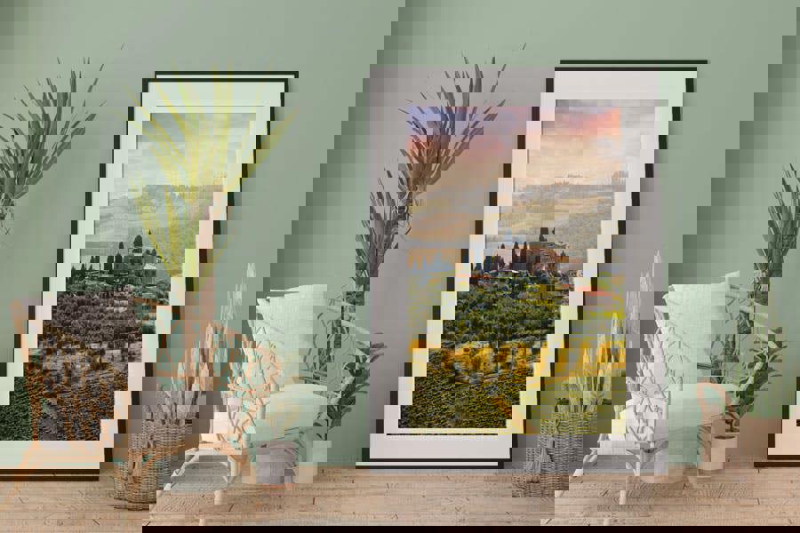 Tuscany wall art print for an Italian inspired gift