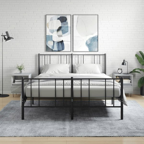 Berkfield Bedside Cabinets 2 pcs Grey Sonoma 40x35x50 cm Engineered Wood