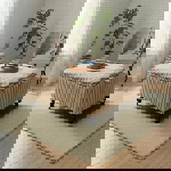 Luxury blanket box doubling as bench and footrest