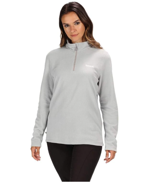 Regatta Great Outdoors Womens Sweetheart 1/4 Zip Fleece Top - Light Steel
