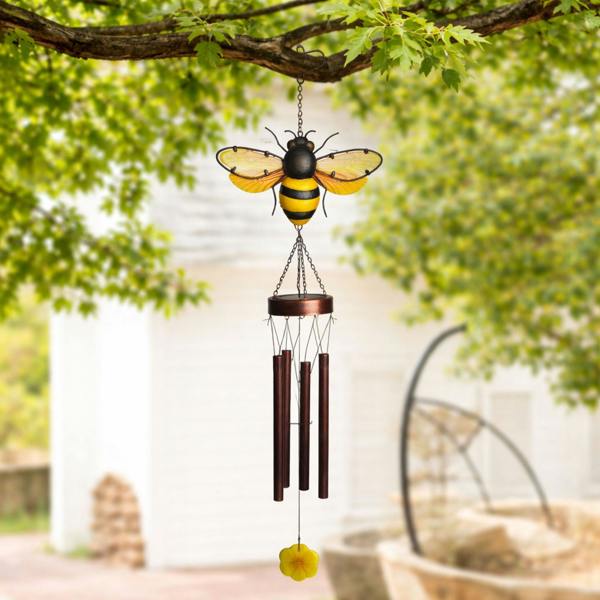 Country Living Solar Windchime - Bee