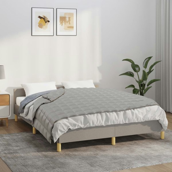 Berkfield Weighted Blanket Grey 140x200 cm Single 10 kg Fabric