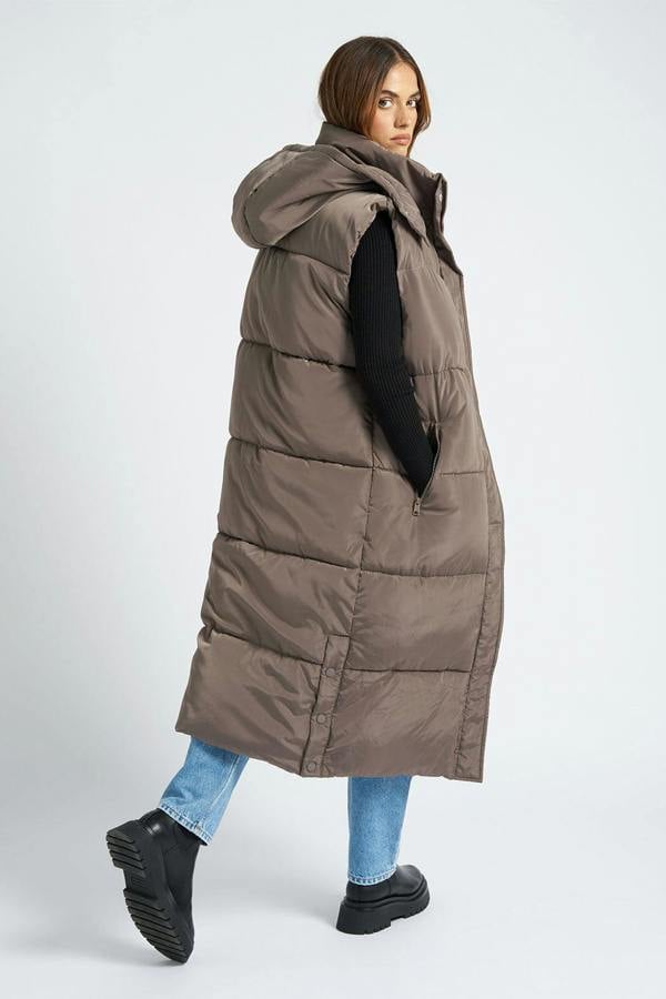 Urban Bliss Mink Longline Puffer Gilet