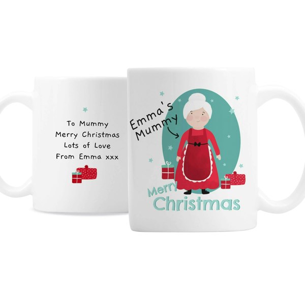 Personalised Memento Company Personalised Mrs Claus Christmas Mug