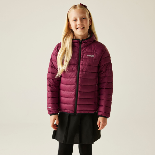 Regatta Kids Marizion Hooded Padded Jacket - Tangerine Tango/Dark Pimento