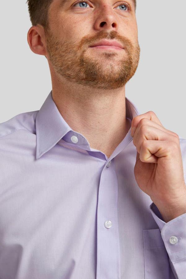 Lilac Classic Easy Care Long Sleeve Shirt