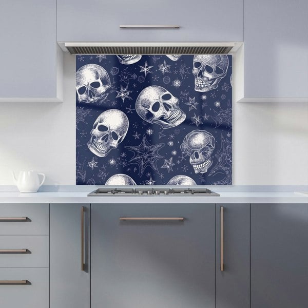 Warren Reed - Designer Evening Skulls And Stars Kitchen Splashback