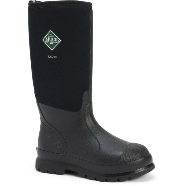 Muck Boots Chore Classic Hi Patterned Unisex Wellington Boots in Black