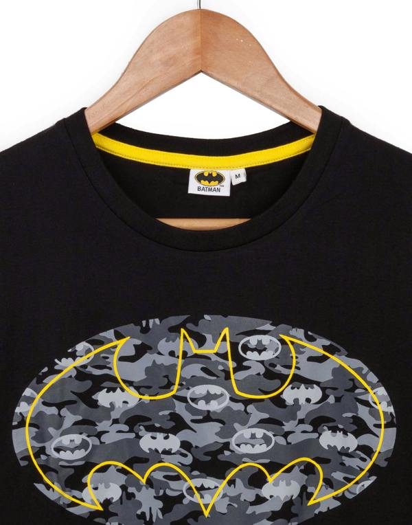 DC Comics Batman Mens Black Camo Short Sleeve Short Leg Pyjama Set