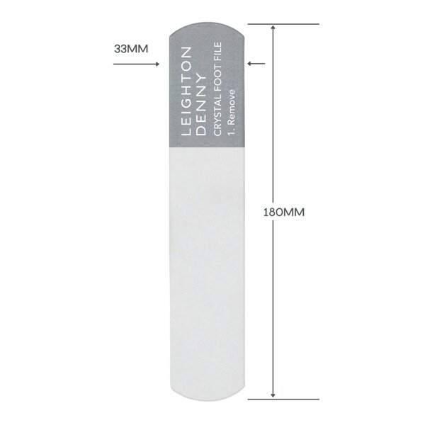 Leighton Denny Crystal Foot File (180mm) & Callus Removal Tool