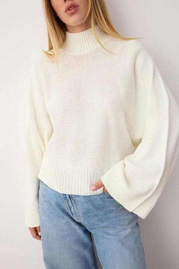 Hoxton Gal Oversized Flared Sleeve Knit Sweater