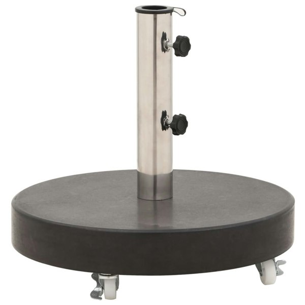 Berkfield Parasol Base Granite 30 kg Round Black